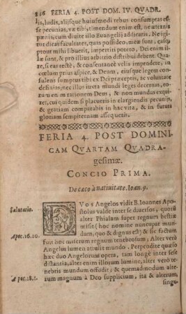 Feria 4. Post Dominicam Qvartam Qvadragesimae. Concio Prima [- Concio Qvinta.]