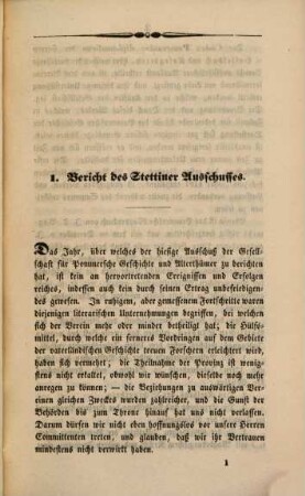 Jahresbericht der Gesellschaft für Pommersche Geschichte und Altertumskunde. 19, 19. 1844