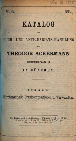 Katalog. 18. 1871