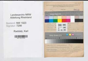 Entnazifizierung Karl Raddatz , geb. 31.01.1902 (Studienassessor)