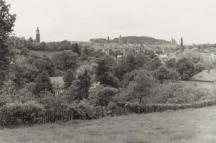 Kamenz. Altstadt. Blick von Osten gegen den Hutberg (294 m N.N.)