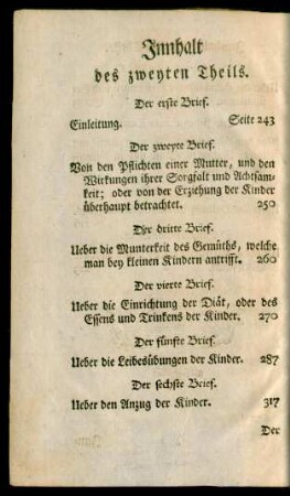 Innhalt des zweyten Theils