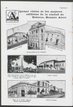 Algunas vistas de los mejores edificios de la ciudad de Dolores, Buenos Aires