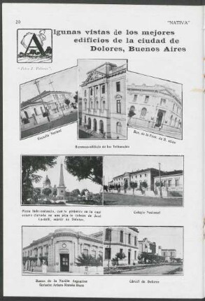 Algunas vistas de los mejores edificios de la ciudad de Dolores, Buenos Aires