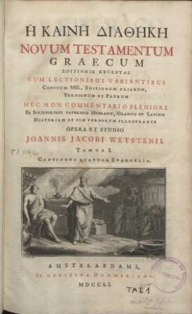 [Novum Testamentum Graecum Editionis Receptae] 1. Continens quatuor Evangelia