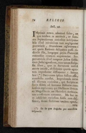 Sect. 28. [De Oraculorum cessatione.]