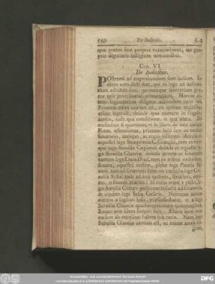 Cap. VI. De Iudicibus.