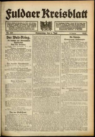 Ausgabe vom Donnerstag, den 06. Juni 1918.