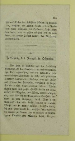 9. Fortsetzung des Kampfs in Ostindien