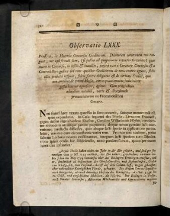 510-519, Observatio LXXX - LXXXII