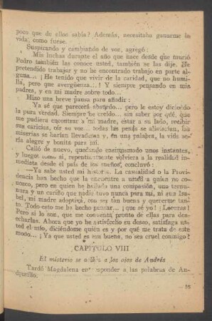 Capítulo VIII - El misterio se aclara a los ojos de Andrés