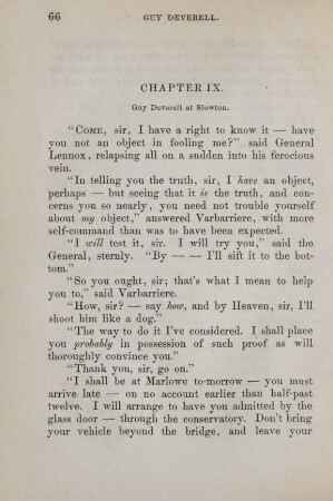 Chapter IX. Guy Deverell at Slowton