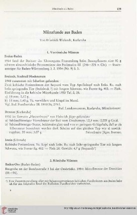 Münzfunde aus Baden