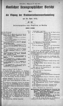 No. 12, 29. April 1915
