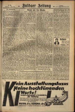 Zweite Ausgabe vom Sonntag, den 04. März 1928.