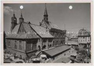Göttingen, Markt mit Rathaus