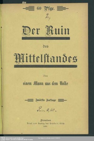 Der Ruin des Mittelstandes