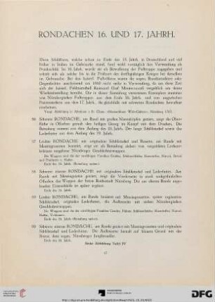 Rondachen 16. und 17. Jahrh. (Nr. 86-96)
