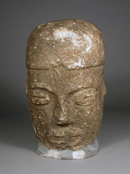 Plaster cast of a stone head