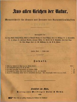 Aus allen Reichen der Natur : Monatsschrift für Kenner und Freunde der Naturwissenschaften. 2. 1859, H. 1
