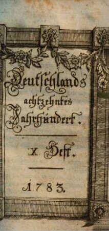 Deutschlands achtzehntes Jahrhundert, 2,10