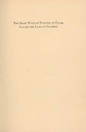 The eight ways of painting in color, called the laws of coloring