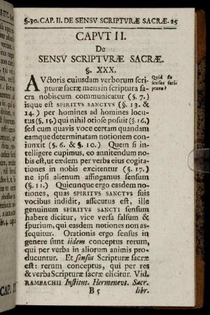 Caput II. Sensu Scripturæ Sacræ.
