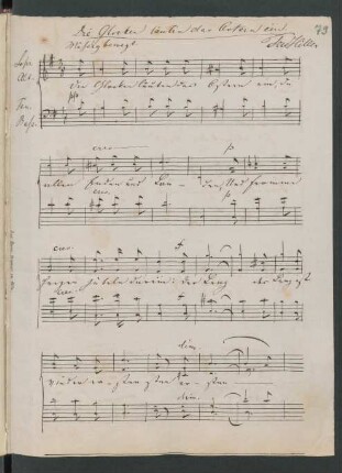 Die Glocken läuten das Ostern ein; S, A, T, B; e-Moll