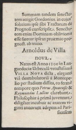 Arnoldus de Villa nova.