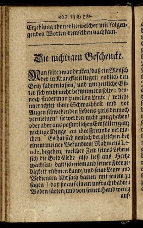 Die nichtigen Geschenke.