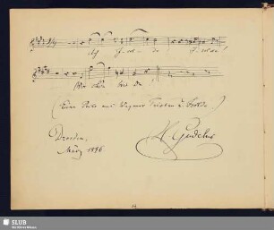 Gudehus, Heinrich; 1896 [Notenzitat und Texteintrag]