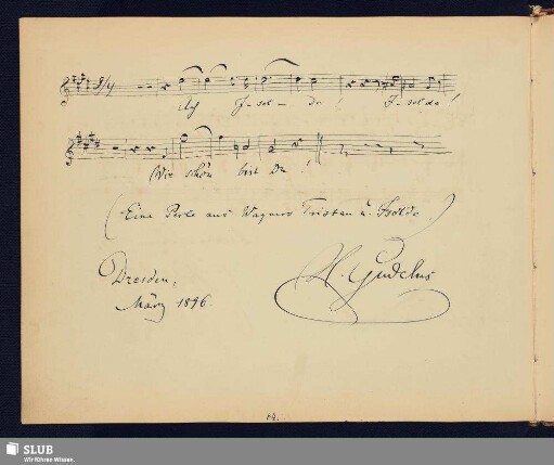 Gudehus, Heinrich; 1896 [Notenzitat und Texteintrag]