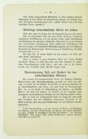 Verantwortung, Takt und Freiheit bei den heimatkundlichen Arbeiten