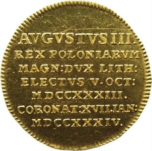 2 Dukaten - Krönung zum polnischen König am 17. Januar 1734