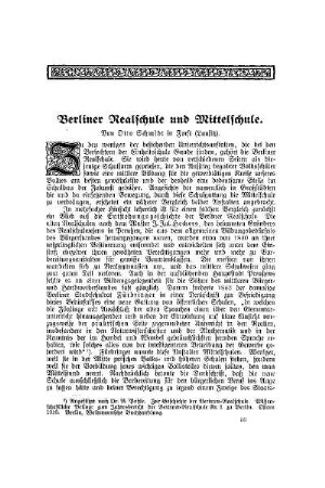 Berliner Realschule und Mittelschule