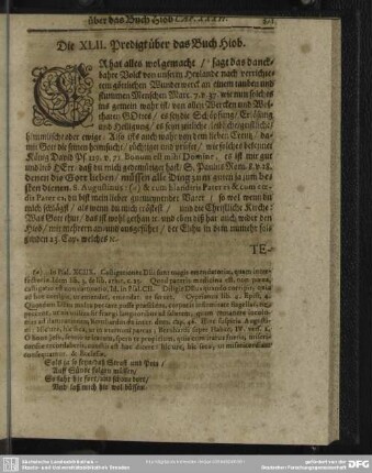 Die XLII. Predigt über das Buch Hiob