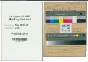 Entnazifizierung Erich Walkhoff , geb. 30.06.1910 (Angestellter)