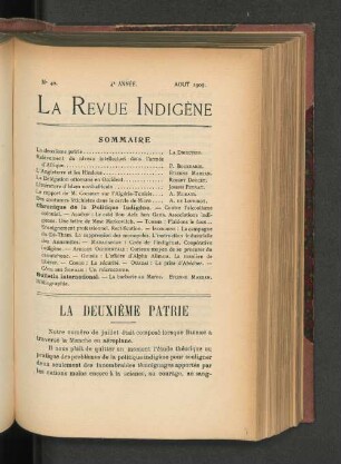 La Deuxième Patrie.