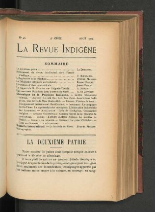 La Deuxième Patrie.