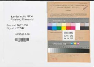 Entnazifizierung Leo Gerlings, geb. 24.08.1914 (Postschaffner)