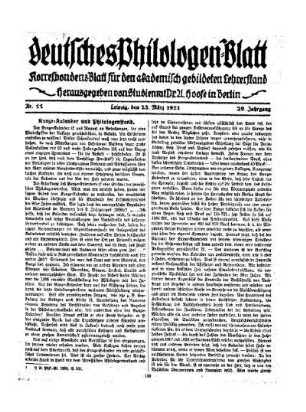 Kunze-Kalender und Philologenstand