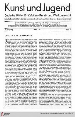 N.F. 11.1931: Das Unbewusste