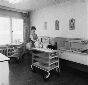 Dresden-Johannstadt, Elisenstraße. Kindergarten. Küche mit Abwaschbecken