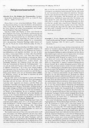 727-728 [Rezension] Albrecht, Horst, Die Religion der Massenmedien
