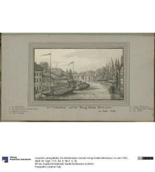 Der Weidendam und der Königl Garten Monbijoux. im Jahr 1821