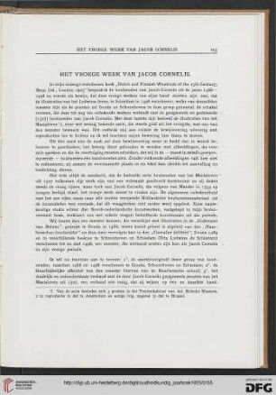 3.Ser. 5.1925: Het vroege werk van Jacob Cornelis
