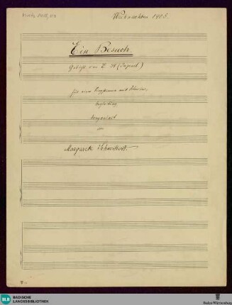 Ein Besuch - Mus. Hs. 1418,113 : V, pf; a; KauS p.112