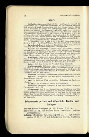 Sehenswerte private und öffentliche Bauten und Anlagen.