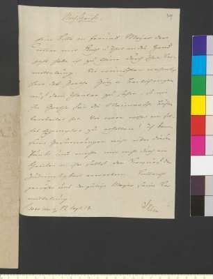 Brief von Stein, Gottlob Friedrich Konstantin von an Goethe, Johann Wolfgang von