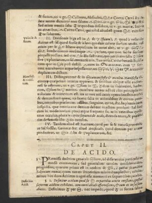 Caput II. De Acido.